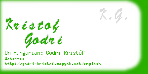 kristof godri business card