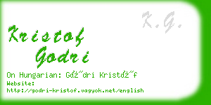 kristof godri business card